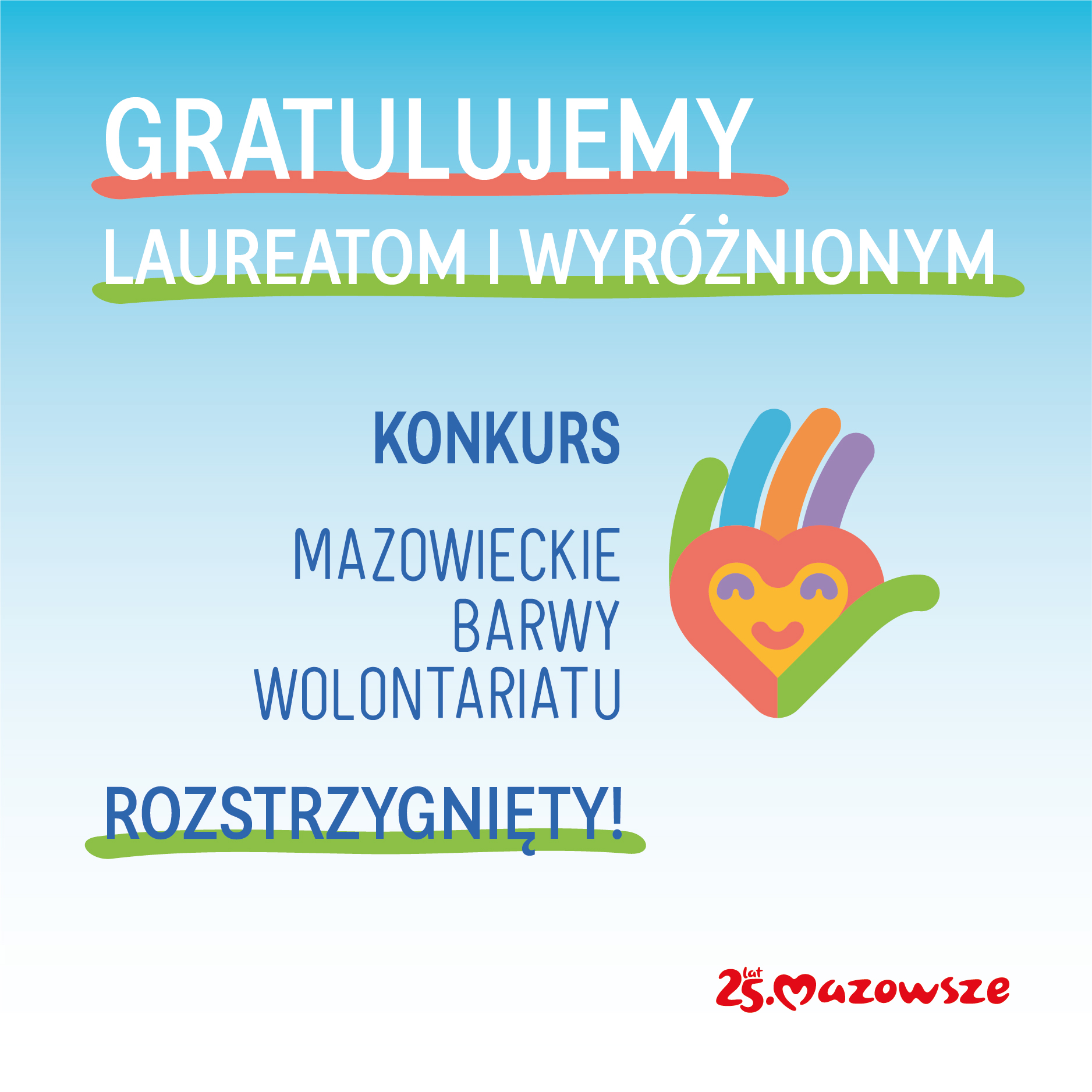 Gratulujemy laureatom i wyróżnionym. Konkurs "Mazowieckie Barwy Wolontariatu" rozstrzygnięty.