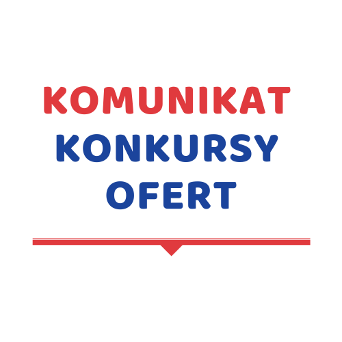 napis: komunikat konkursy ofert